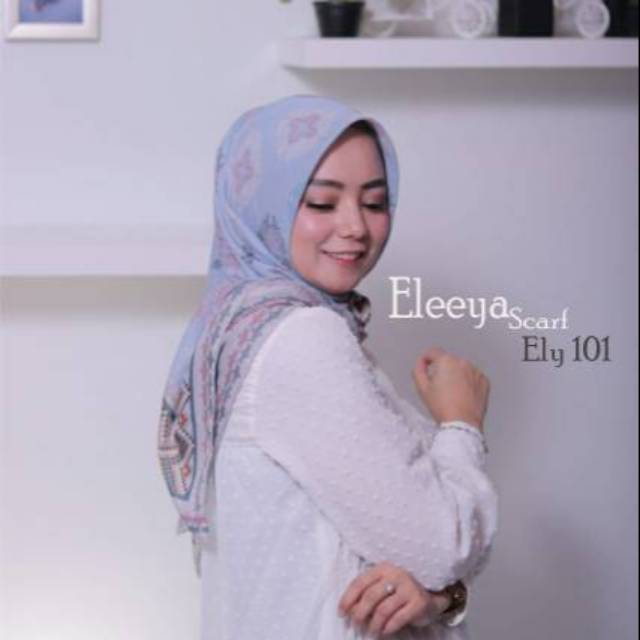 HIjAB SEGIEMPAT MOTIF ELY 101 || Eleeya Scarf