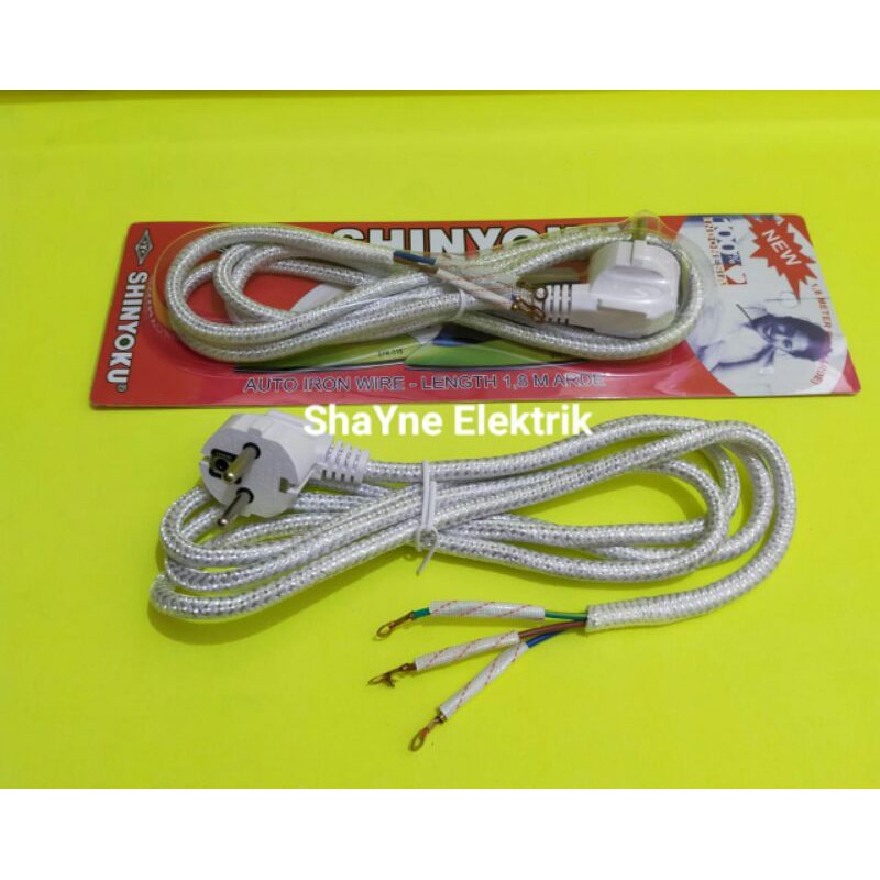 Kabel Setrika Shinyoku Universal Arde 3 Kabel 1.8 Meter