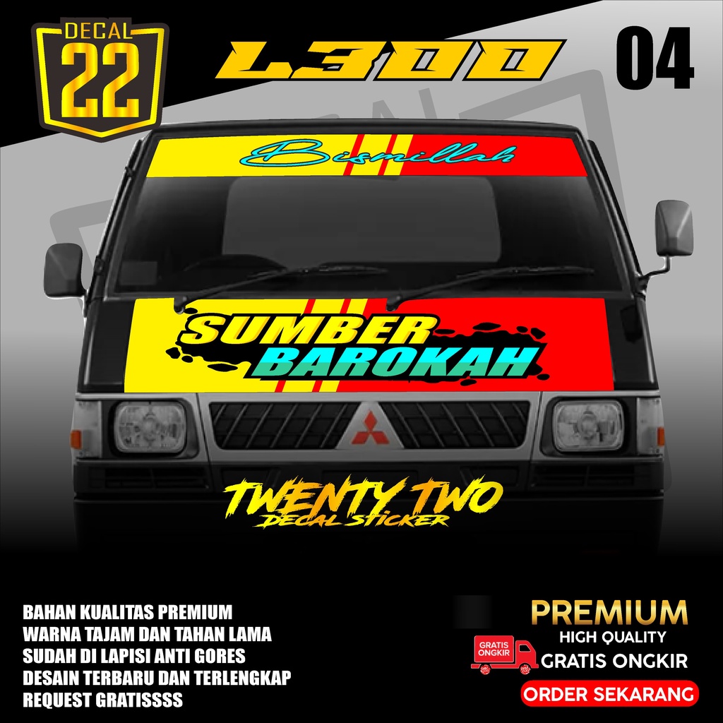STIKER DECAL KABIN DEPAN L300 ,DECAL STIKER L300 KODE 04 Podo