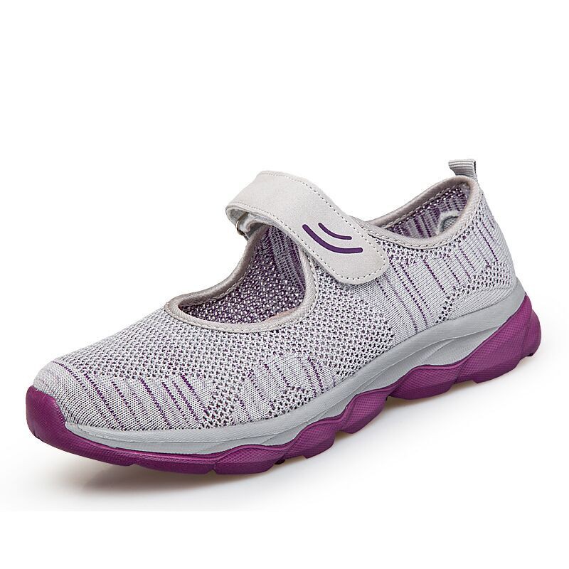 FOKU Sepatu Sneakers Wanita Outdoor Sepatu Wanita Model Kasual-Gray