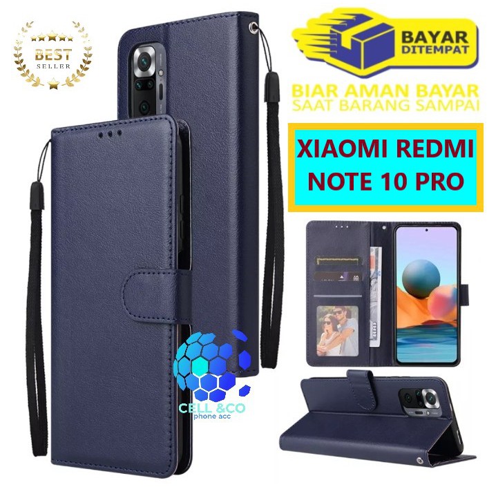 Flip cover XIAOMI REDMI NOTE 10 PRO Flip case buka tutup kesing hp casing flip case leather wallet