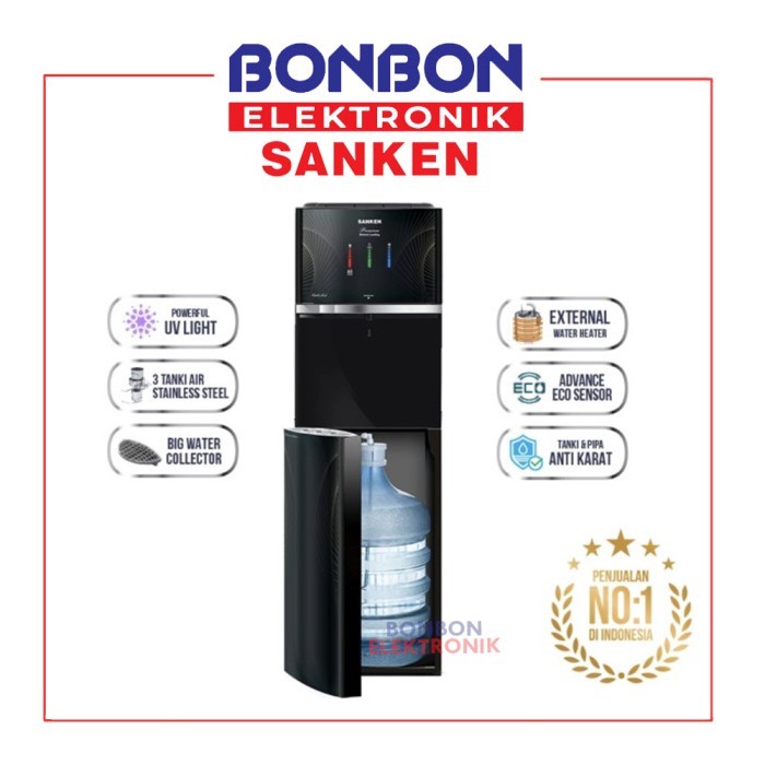 [GOSEND/GRAB] Sanken Dispenser Duo Galon DA-21G-BK / DA 21G BK