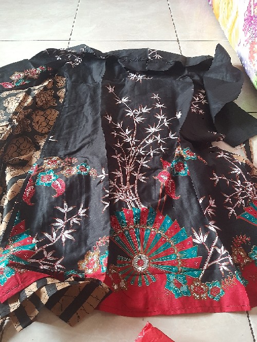M-l-xl-xxl Batik Tunik Wanita Asj Sa Hrb026 Kenongo Pekalongan Sogan Tulis