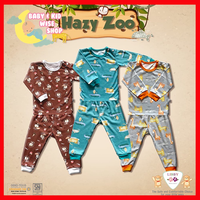 Libby Baby Setelan Kancing Pundak Oblong Panjang 3 Pcs
