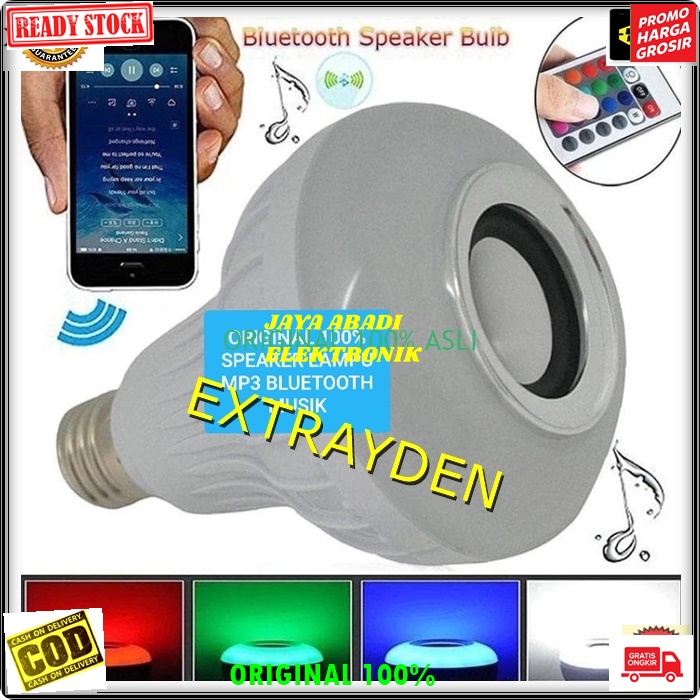 G215 ORIGINAL LED MUSIC BLUB LAMPU MUSIK RUMAH BLUETOOTH BOHLAM SPEAKER SPK BLUETOOTH MINI MP3 AUDIO