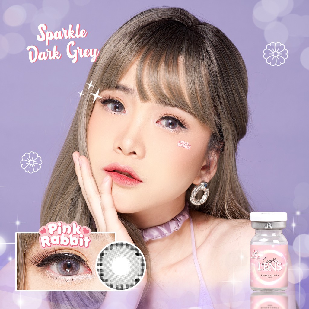 Jual Super Comfy Softlens Pinkrabbit Sparkle Dark Grey Normal Minus S D Shopee