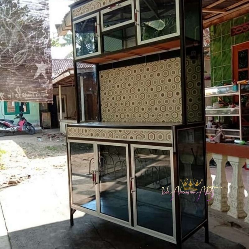 Rak Dapur - Kitchen Set Minimalis Kaca Bahan Alumunium