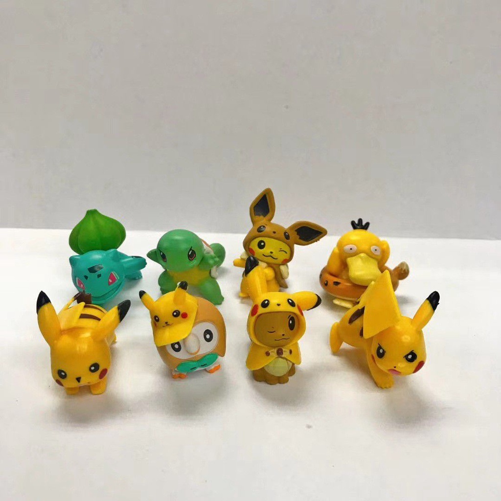 Squirtle Charmander Figure Jigglypuff Anime Figure Model 8pcs Pokemon Pikachu