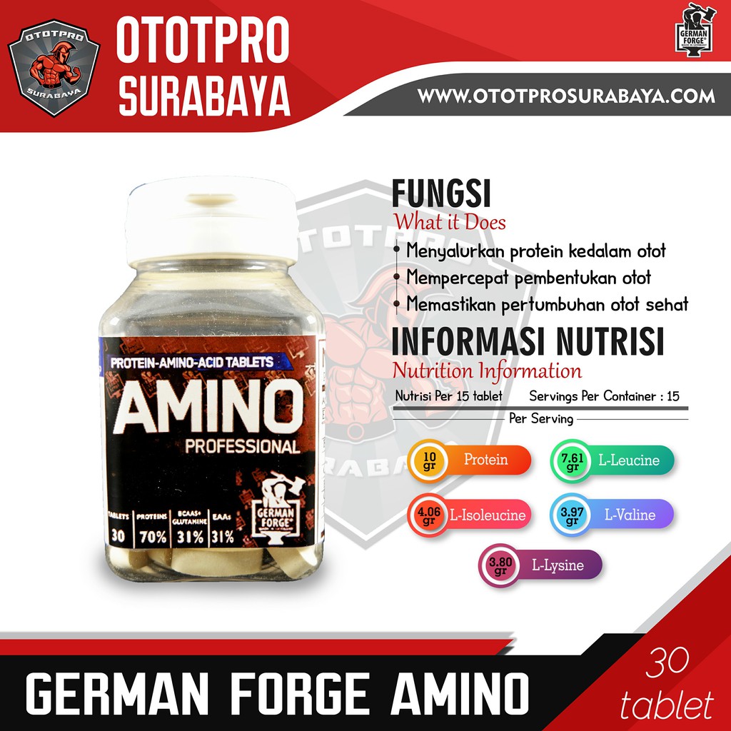 German Forge Amino Professional 30 Tablet /Germanforge/Mutant/Ecer/Gym
