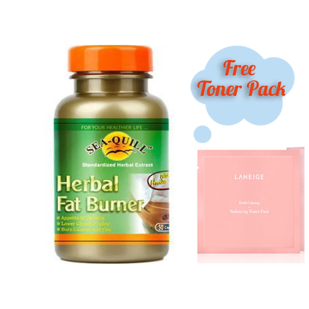 PROMO SEA QUILL HERBAL FAT BURNER ORIGINAL ISI 50 TABLET PEMBAKAR LEMAK/ OBAT DIET