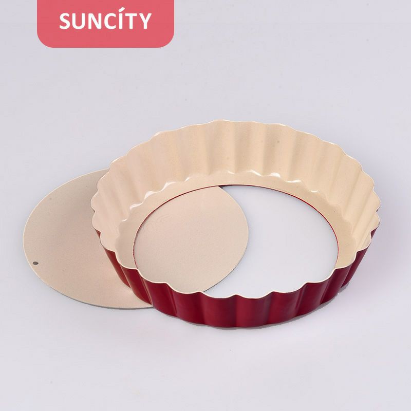 Suncity Red 8 inch Flan Tin cake pan / loyang pie / egg tart