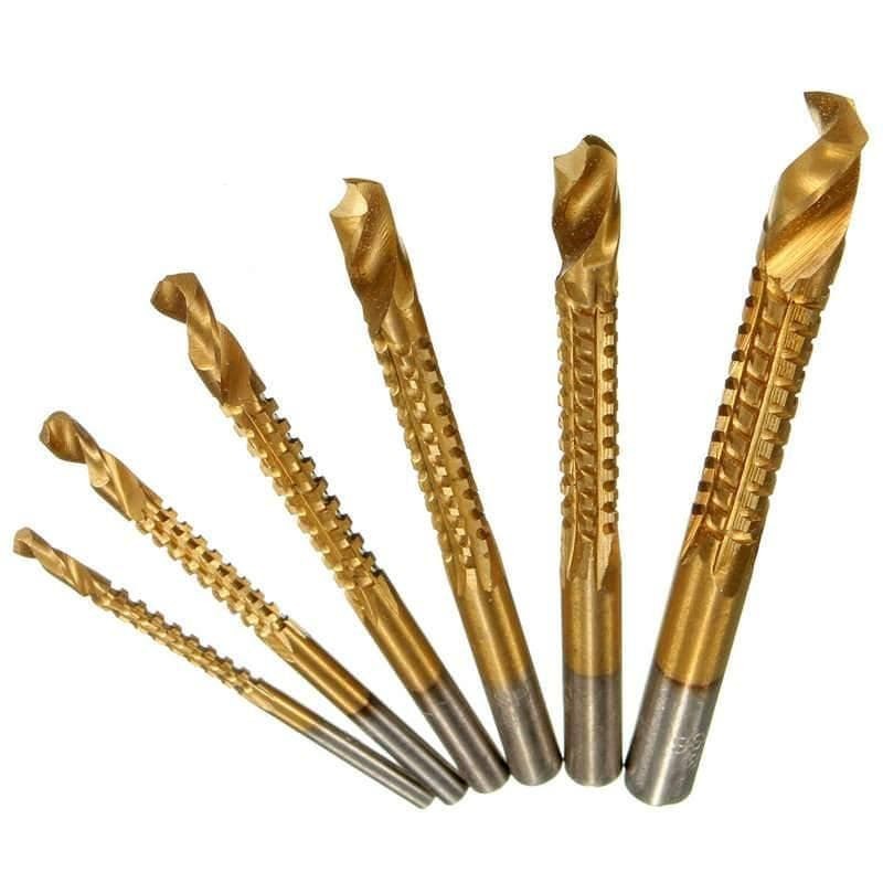 Mata Bor Besi Gergaji HSS Drill Bits Titanium Coated 2 Fungsi Lobang Dan Potong Ukuran 3 4 6 6.5 8mm