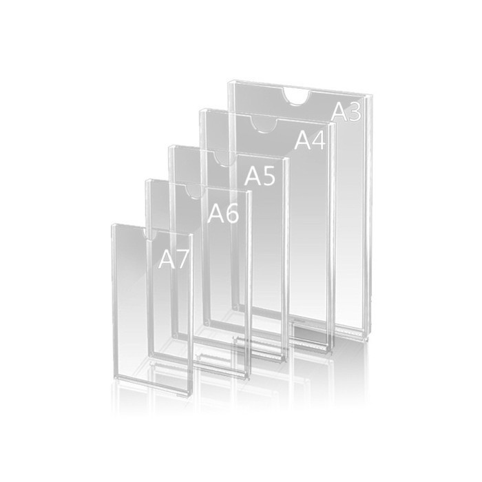 Acrylic Pocket Thicker A4 / Akrilik Display Frame Dinding AC41 Bening