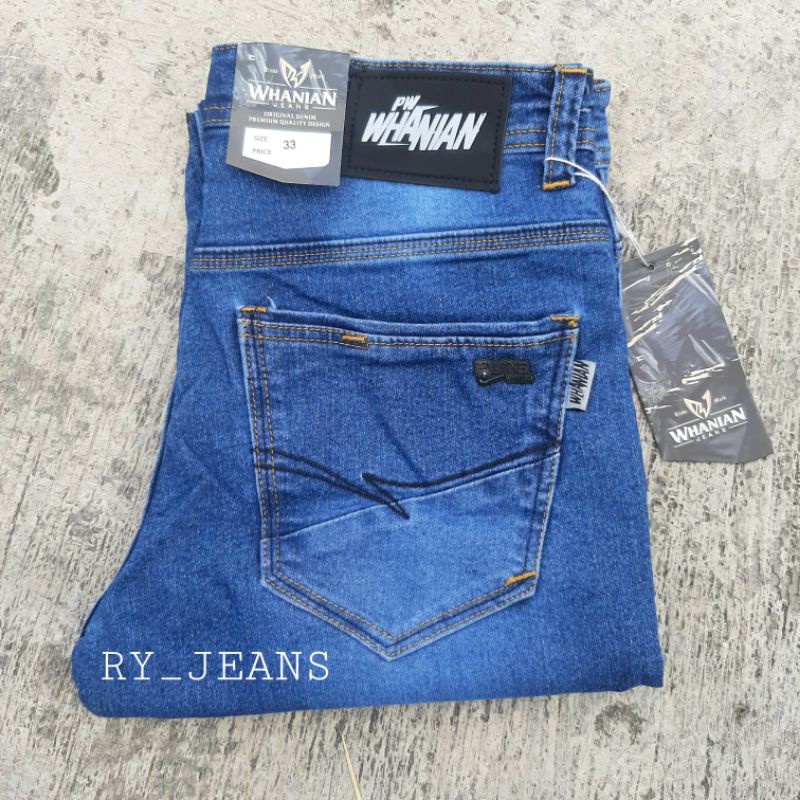 jeans pria bioblits biru tua celana panjang jeans street melar