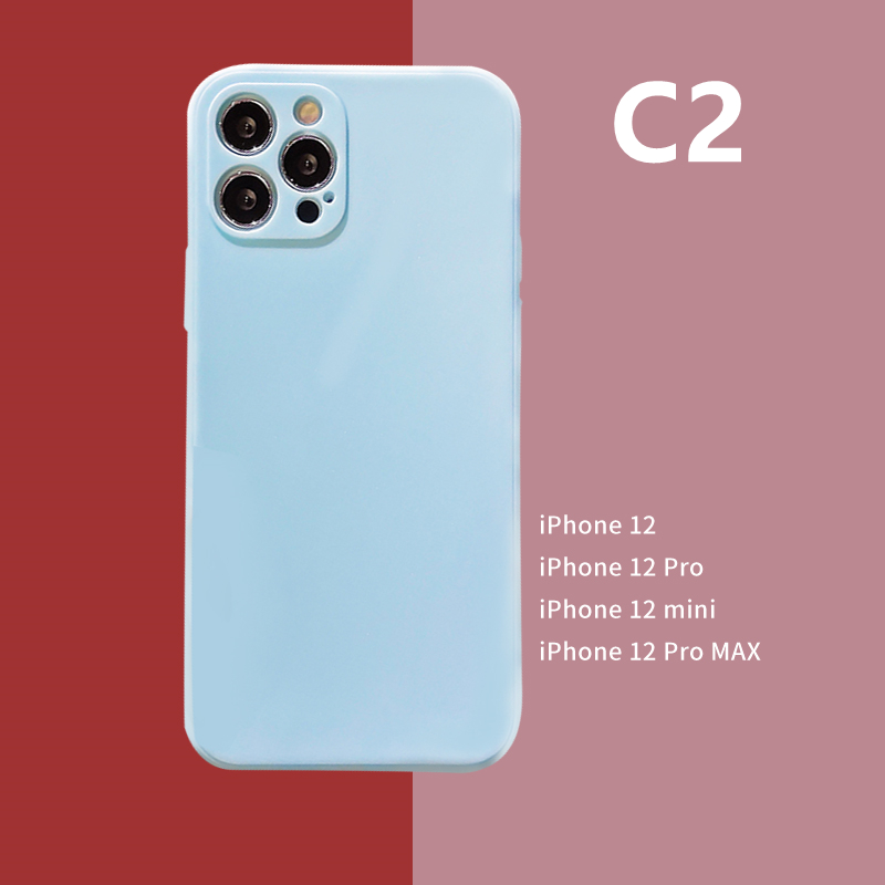 Camera Protector Phone Case OPPO A54 A15 A94 A93 A53 2020 A92 A5S A33 2020 Reno 4Lite Reno 4F Reno 5F A15S F17 F19 PRO A52 A7 A32 A72 A53S Warna Polos Shockproof Soft Back Cover-#C2
