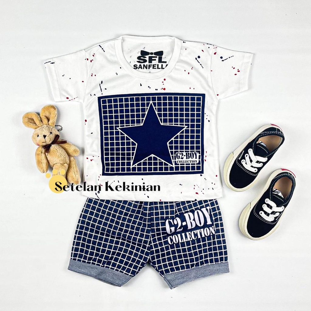 [SK] Set Anak Laki Laki 6_12bln Setelan Bayi Cowok Murah 0-6bln Set Baby Boy Keren Grosir Trendy COD