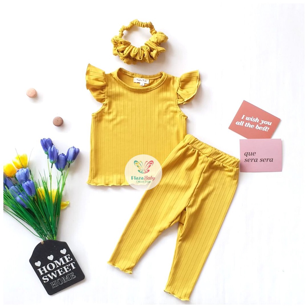 Plazababyku MX ONESIE setelan bayi motif bunga yang lucu free headband scrunchie