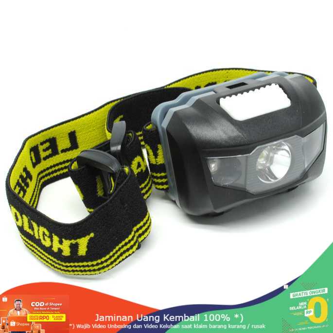 (BISA COD) RVOSTR LED Headlamp LED Multifunction Outdoor 3W - GD63