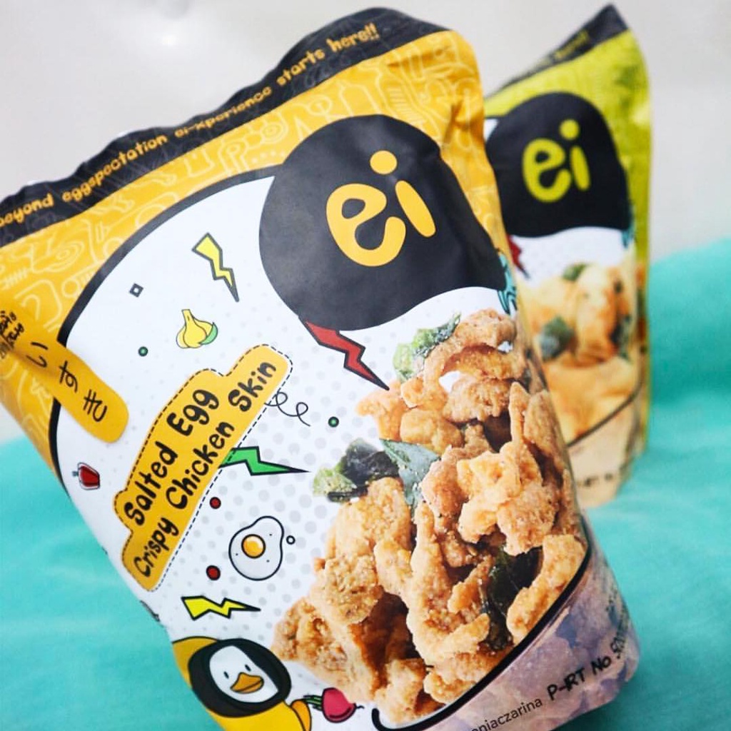 

Ei Salted Egg Chicken Skin - Keripik Kulit Ayam Kering Gurih