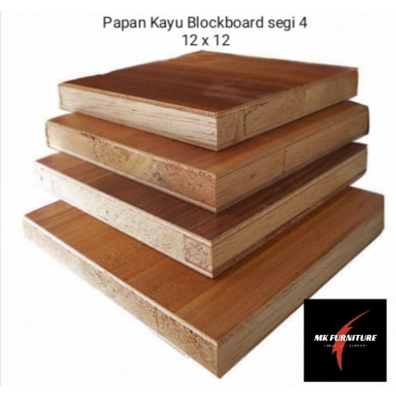 Papan Kayu Blockboard Berlapis HPL ukuran 12x12