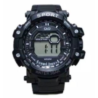 COD Bayar Ditempat Jam Tangan Pria Sporty Q&amp;Q Digital Rubber QQ001