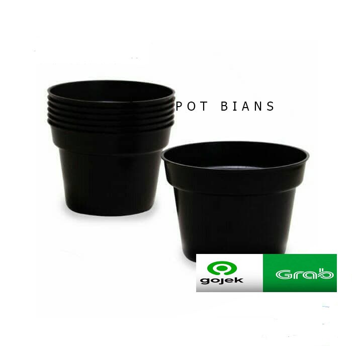  pot  bunga plastik  hitam diameter  25 cm  Shopee Indonesia