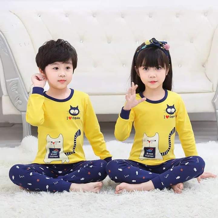 Baju tidur anak Sesame Street-Setelan anak panjang - Baju celana panjang anak 1-12Tahun MVIN