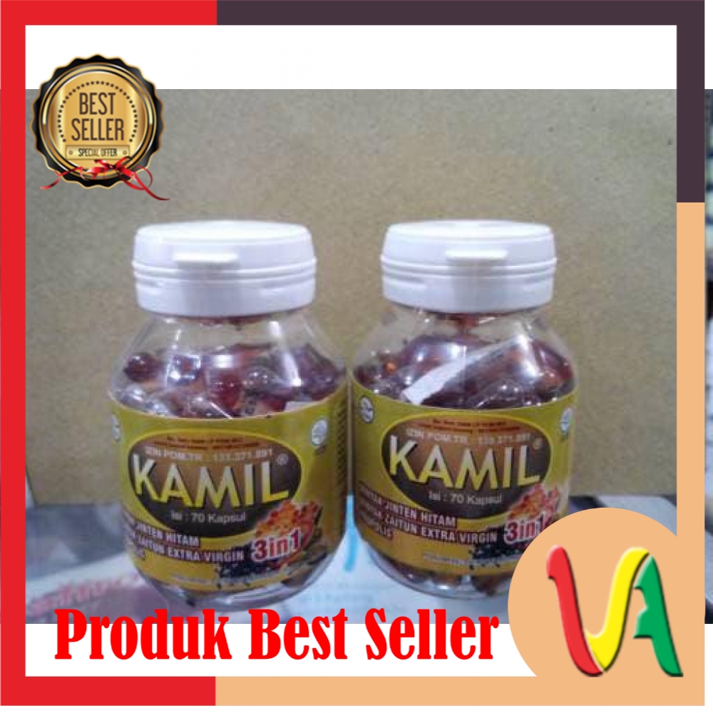 Kamil 3 in 1 3in1 (Jinten Hitam + Zaitun + Propolis) 70 Kapsul / Obat Serbaguna / Kesehatan