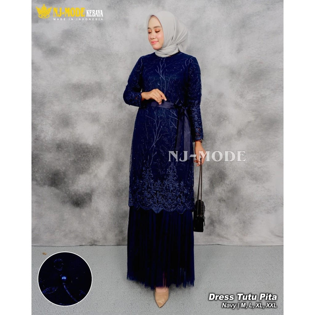 PROMO LONG GAMIS TUTU TULLE MUTIARA BORDIR / GAMIS PESTA