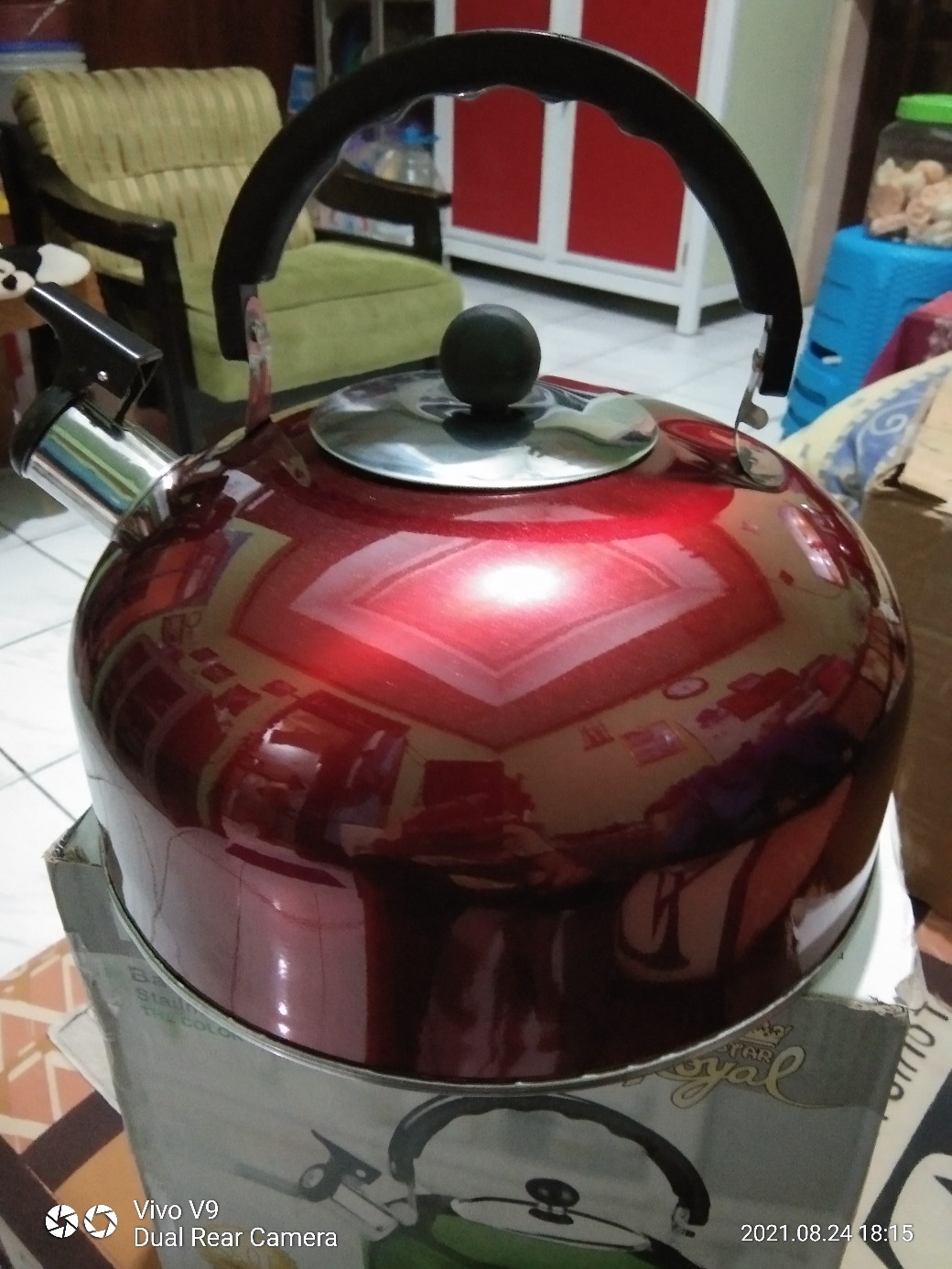 4 Liter Teko Siul Stainless Warna / Whistling Kettle Stainless Collor - Sukma Shop