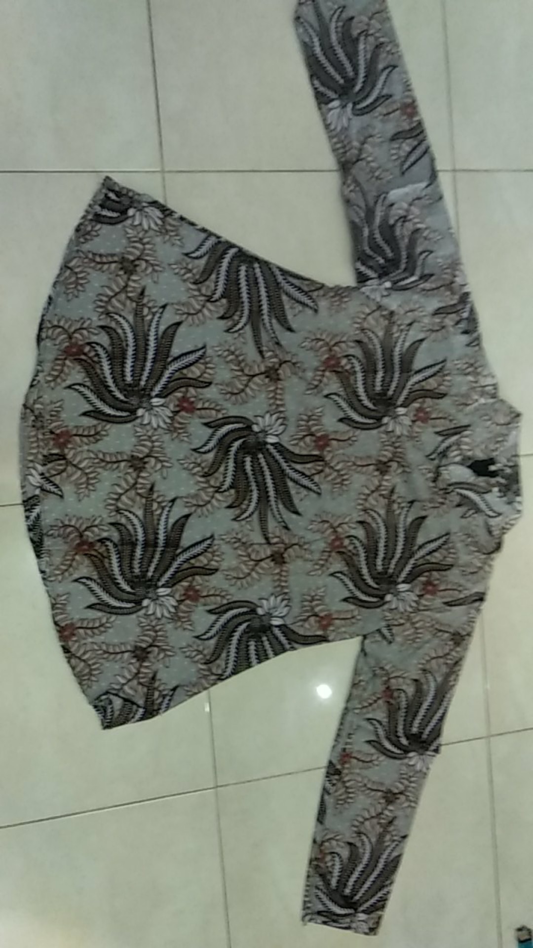 [cod] Tey-17 Batik Wanita Asj Sa Hrb026 Kenongo Kemeja Tosca Pendek Batik Kantor