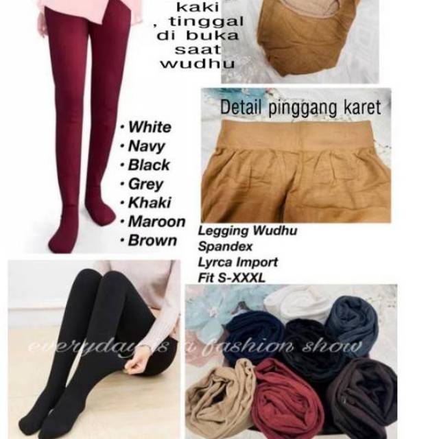 Legging wudhu kaos import super strecht dan adem 906