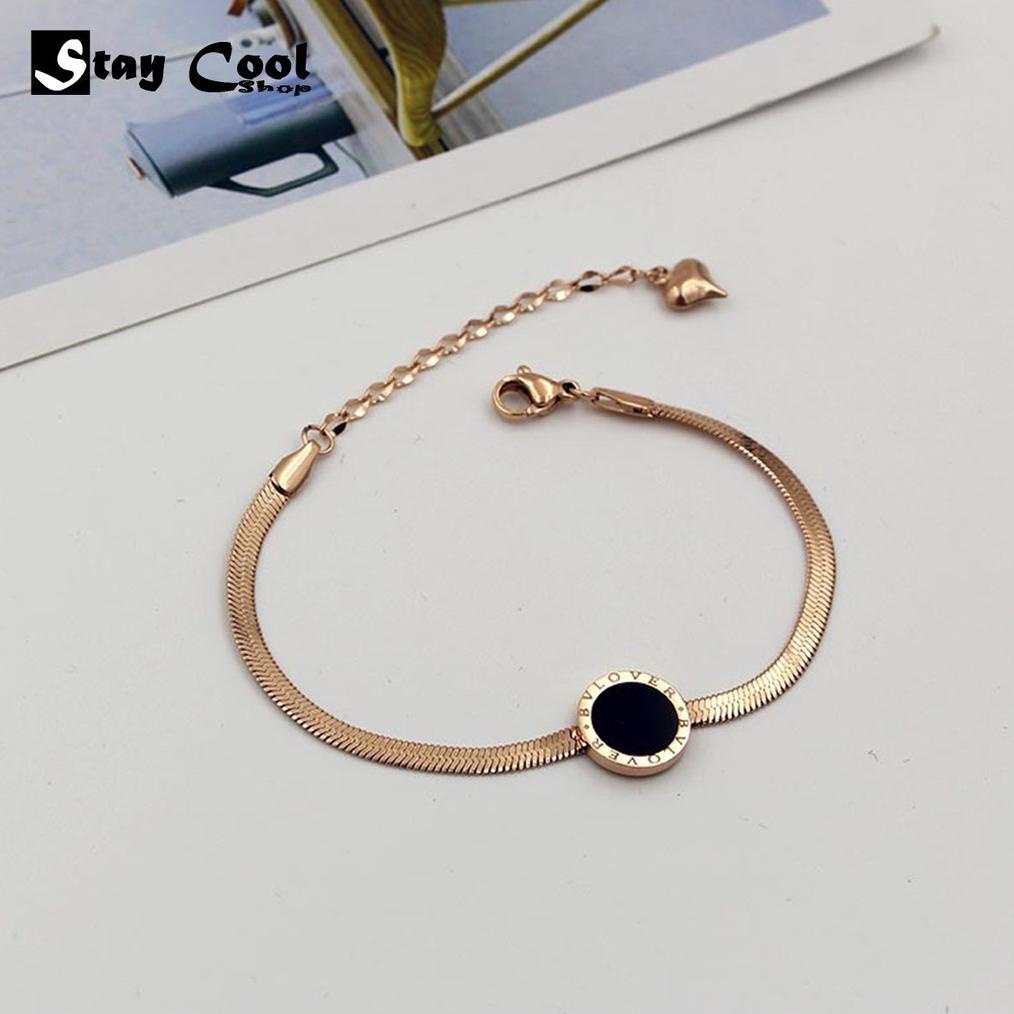 Gelang Tangan Wanita Titanium Asli Anti Karat Dan Luntur Warna Emas Model Terbaru 2021