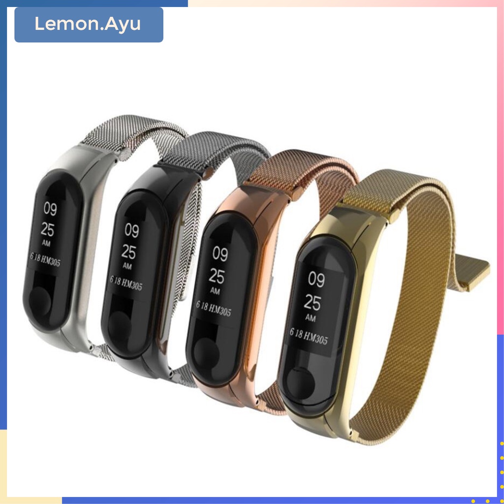 Strap Metal Stainless Xiaomi Band 3 4 5 6 Milanese Loop