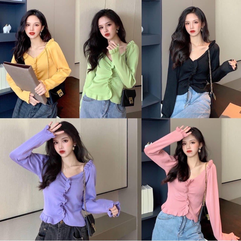 Baju Import Wanita TERMURAH Blouse Ruffle 3478