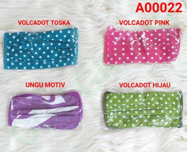 DC ( A022 ) MASKER HIJAB KAIN KARAKTER / TALI SAMBUNG - PUTUS / FREE PLASTIK