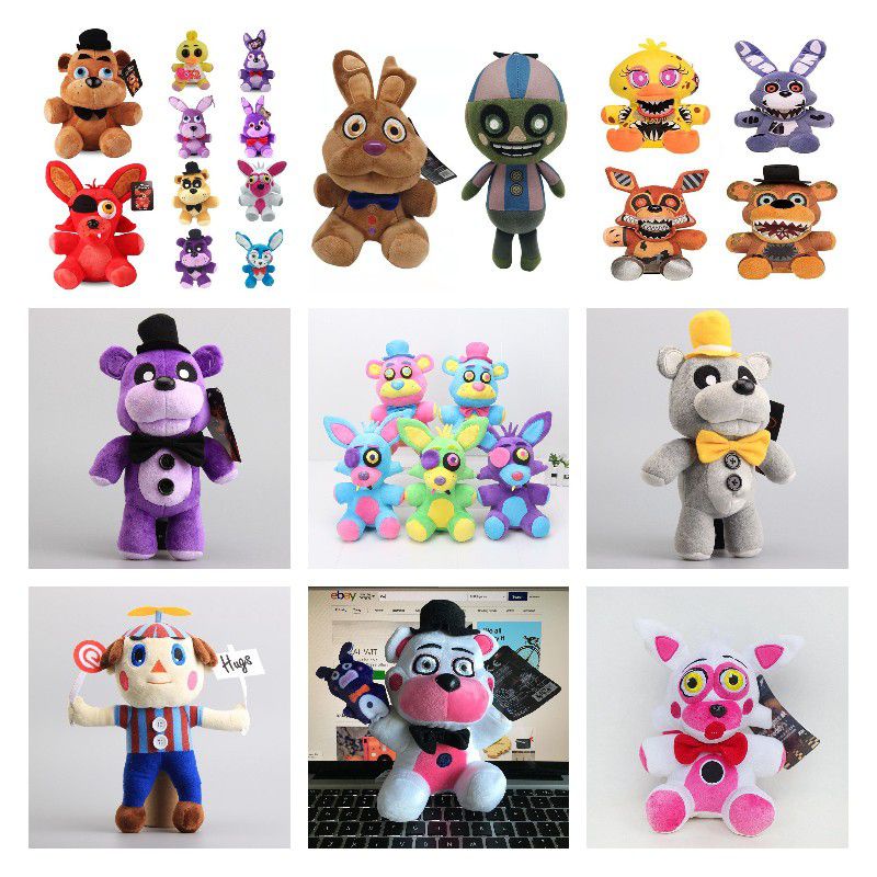 18cm Boneka Five Nights At Freddy's Chocolate Bonnie Plush NWT Funko Easter FNAF 8&quot; Kid Gift Mainan