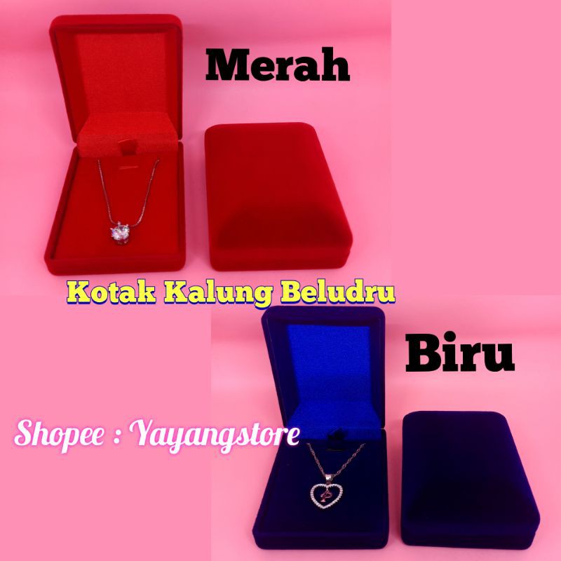 Kotak Kalung Beludru Premium Box Perhiasan Cantik