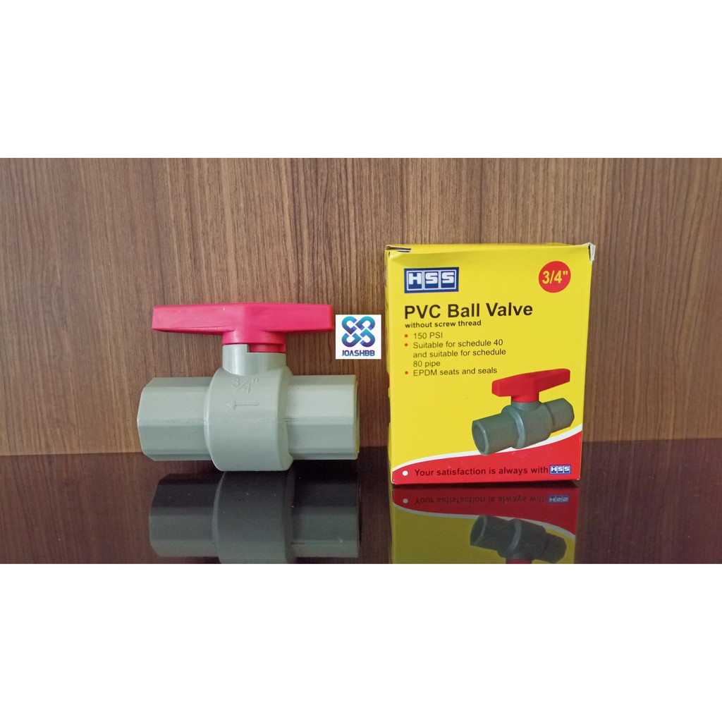 Ball valve / Stop kran PVC polos 3/4&quot; inch (1.9cm) HSS