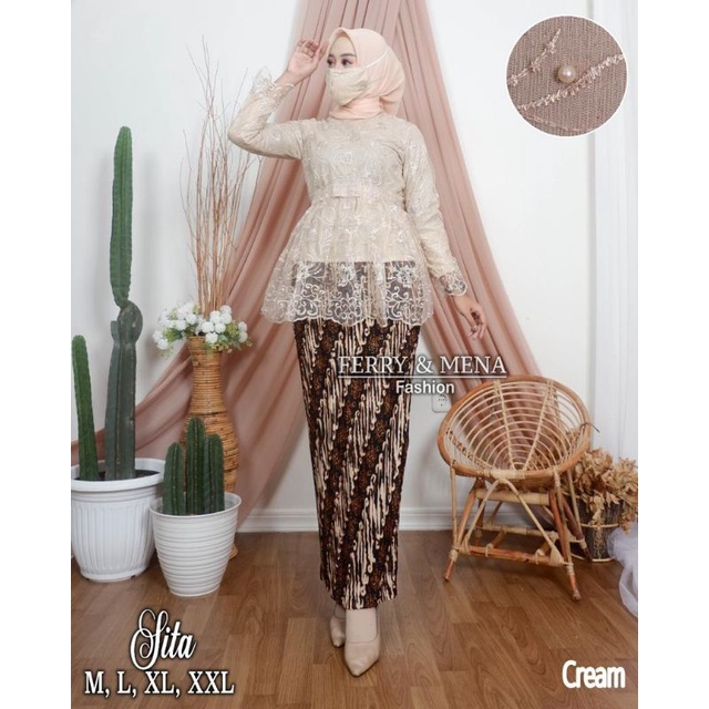 SET KEBAYA SITTA3/KEBAYA TULLE/KEBAYA MODRN/BAJU KEBAYA/KEBAYA PESTA/KEBAYA SUPER MEWAH/KEBAYA JUMBO-7