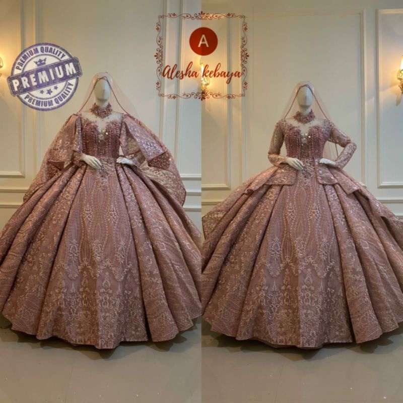 Gaun pengantin barbie premium 3 in 1/Wedding dress