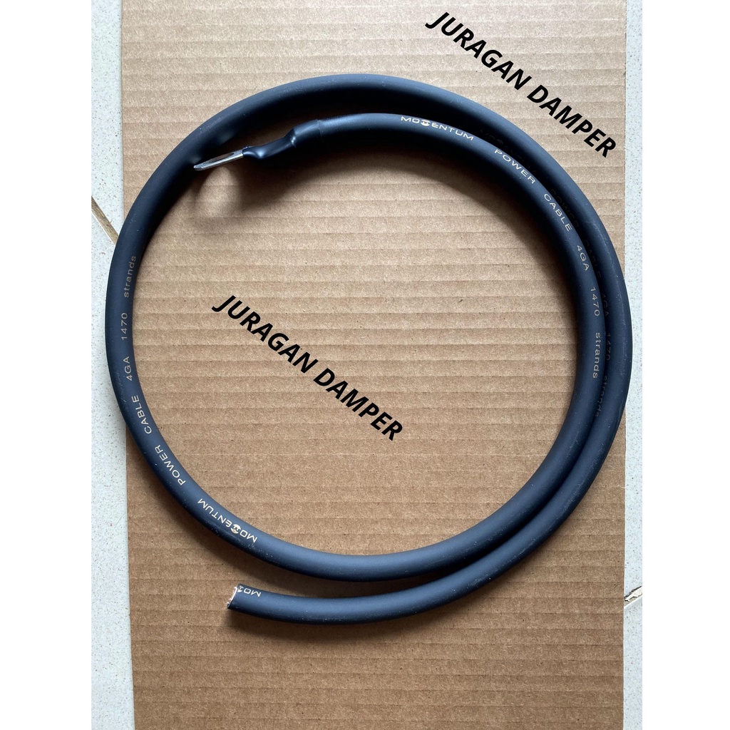 Skun Kabel 4 AWG Hitam Momentum 1 meter