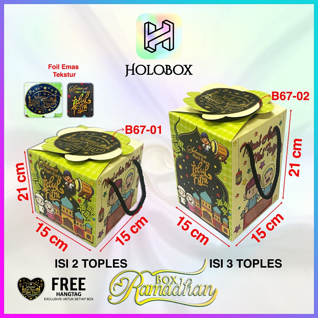 

Box Toples 500 gr isi 3 / Hampers Lebaran / Dus Eid Mubarak / Kotak Idul Fitri / B67