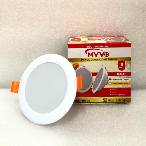 MYVO Panel LED Lighting 6W / Lampu Panel Downlight 6 Watt Ceiling Light Bolham Inbow Sorot Plafon Rumah Tipis Slim Hemat Energi Listrik