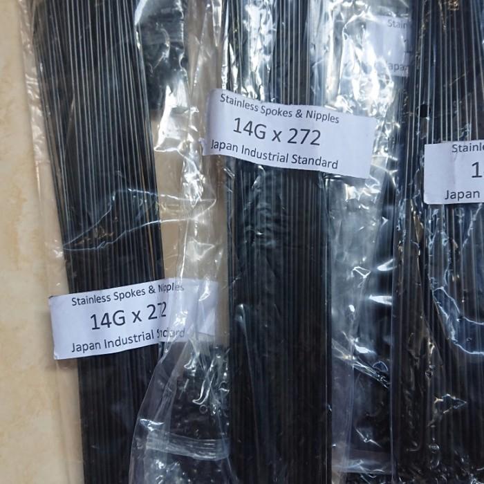 Spokes Ruji Jari Jari Sepeda Ukuran 27.5 Panjang 272Mm Stainless Hitam