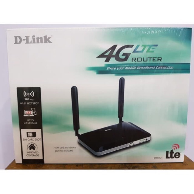 D-Link DWR-921 N300 Router Wireless 4G Lte SUPPORT KARTU GSM