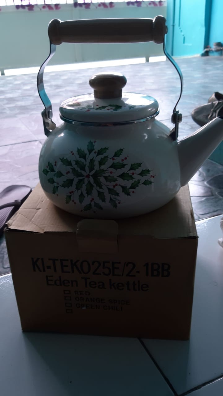 Teko Enamel Motif Daun
