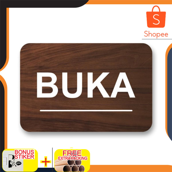 papan tanda buka tutup toko - buka tutup wall decor - sign system Keren ...