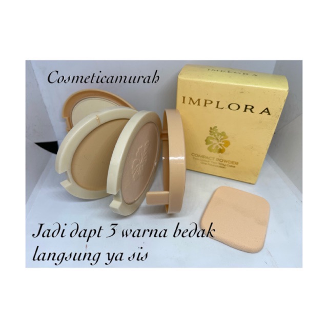 Kode 320 - implora two colour way cake - bedak padat implora sueluttu powder