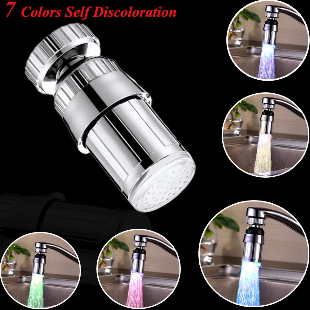 Terpopuler360° Keran LED Glow Rotasi Otomatis Keran Air Shower Dapur